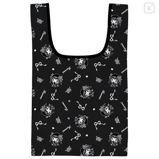 Japan Sanrio Petit Eco Bag - Kuromi : Moonlit Melokuro Midnight - 1