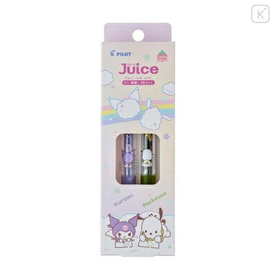 Japan Sanrio Juice Up Gel Pen Set - Kuromi & Pochacco / Back - 1