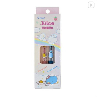 Japan Sanrio Juice Up Gel Pen Set - Gudetama & Tuxedosam / Back - 1