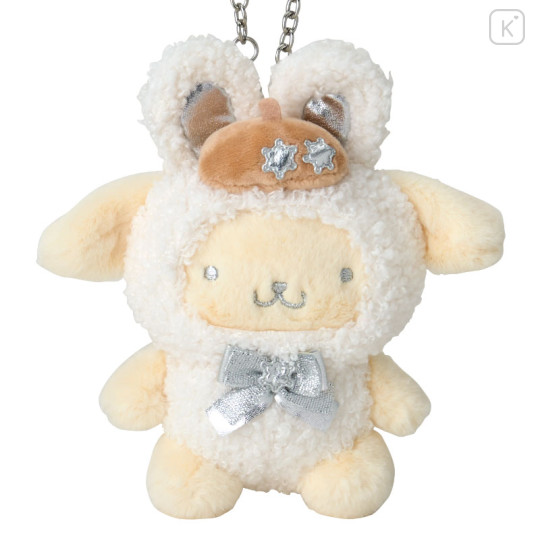 Japan Sanrio Original Mascot Charm - Pompompurin : Fluffy Snow Rabbit - 2