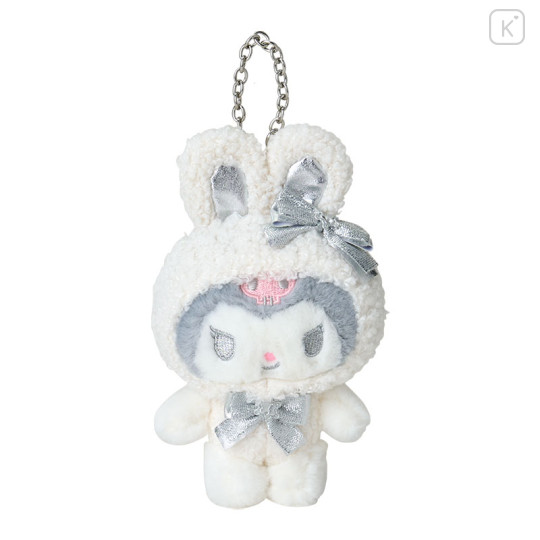 Japan Sanrio Original Mascot Charm - Kuromi / Fluffy Snow Rabbit - 1