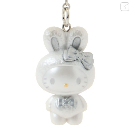 Japan Sanrio Original Keychain - Hello Kitty : Fluffy Snow Rabbit - 2