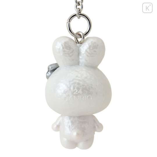 Japan Sanrio Original Keychain - Kuromi : Fluffy Snow Rabbit - 3