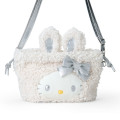 Japan Sanrio Original 2way Drawstring Shoulder Bag - Hello Kitty : Fluffy Snow Rabbit - 2