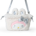 Japan Sanrio Original 2way Drawstring Shoulder Bag - My Melody : Fluffy Snow Rabbit - 2