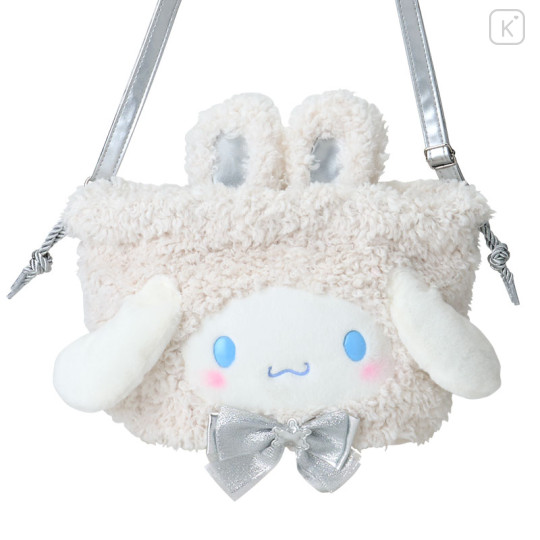 Japan Sanrio Original 2way Drawstring Shoulder Bag - Cinnamoroll : Fluffy Snow Rabbit - 2