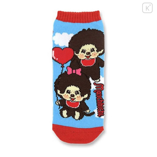 Japan Monchhichi Socks - Blue Sky Balloon Heart - 2