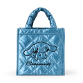 Japan Sanrio Metallic Quilted Cube Bag - Cinnamoroll - 1