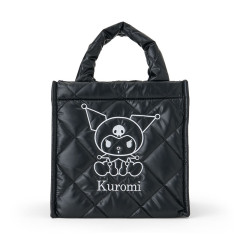 Japan Sanrio Metallic Quilted Cube Bag - Kuromi