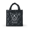 Japan Sanrio Metallic Quilted Cube Bag - Kuromi - 1