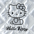 Japan Sanrio Metallic Quilted Cube Bag - Hello Kitty : Silver - 4