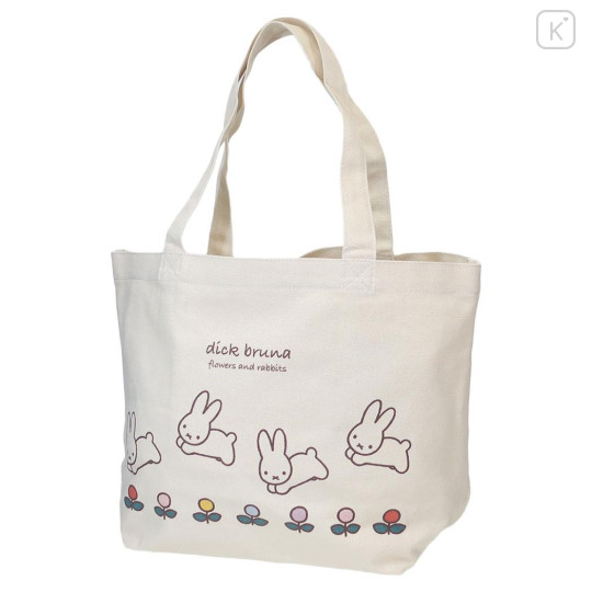 Japan Miffy Tote Bag - Flowers And Rabbits - 1