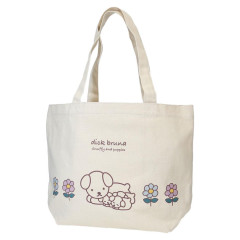 Japan Miffy Tote Bag - Flowers Snuffy And Puppies