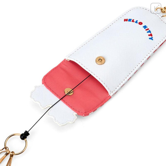 Japan Sanrio Key Case with Reel - Hello Kitty : Flap - 4