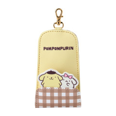 Japan Sanrio Key Case with Reel - Pompompurin / Flap