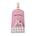 Japan Sanrio Key Case with Reel - Marron Cream : Flap - 1