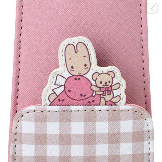 Japan Sanrio Key Case with Reel - Marron Cream : Flap - 3