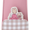 Japan Sanrio Key Case with Reel - Marron Cream : Flap - 3