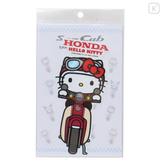 Japan Sanrio Big Vinyl Sticker - Hello Kitty : Honda Motorcycle - 1