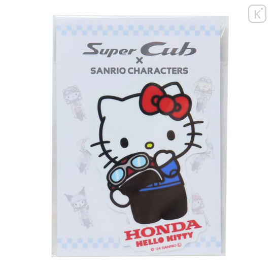 Japan Sanrio Vinyl Sticker - Hello Kitty : Honda Motorcycle Engineer - 1