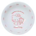 Japan Sanrio Porcelain Rice Bowl - Hello Kitty : Tiny Chum Red Gingham - 3