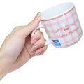 Japan Sanrio Porcelain Mug - Hello Kitty : Tiny Chum Red Gingham - 2