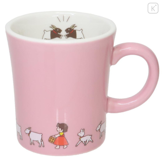 Japan Heidi, Girl of the Alps Chunky Mug - Goat Walk Pink - 1