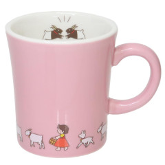 Japan Heidi, Girl of the Alps Chunky Mug - Goat Walk Pink