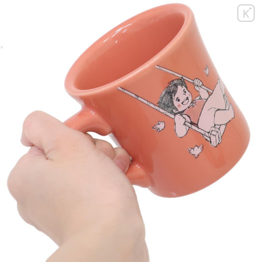 Japan Heidi, Girl of the Alps Chunky Mug - Playing Swing Goat Cherry Pink - 1