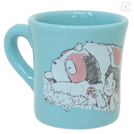 Japan Heidi, Girl of the Alps Chunky Mug - Sleeping With Puppy Blue - 1