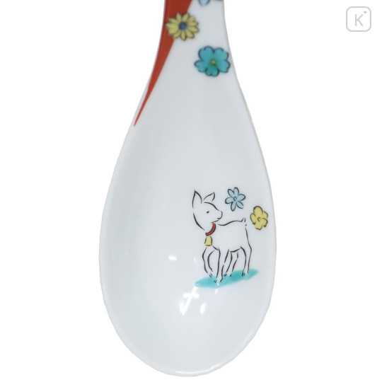 Japan Heidi, Girl of the Alps Kutani Ware Soup Spoon - Goat Plum and Chrysanthemum - 3