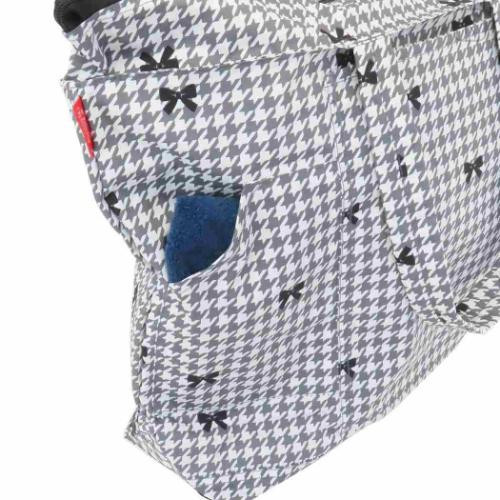 Japan Sanrio Rootote Grande Packable Tote Bag - Hello Kitty : Black Houndstooth Travel - 5