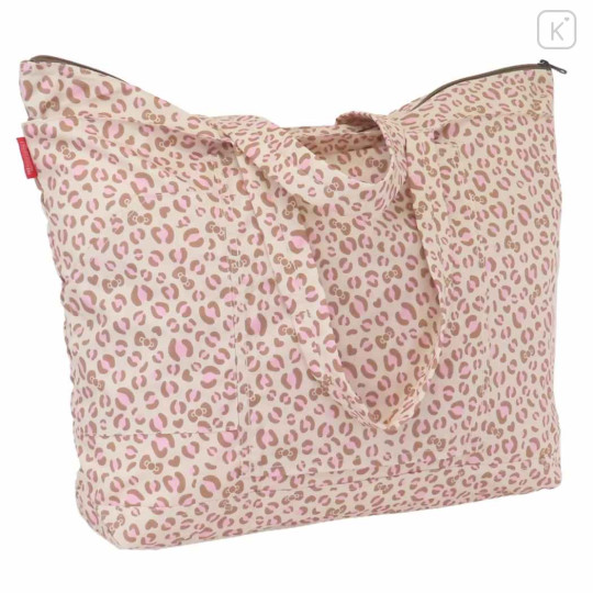 Japan Sanrio Rootote Grande Packable Tote Bag - Hello Kitty : Leopard Travel - 2
