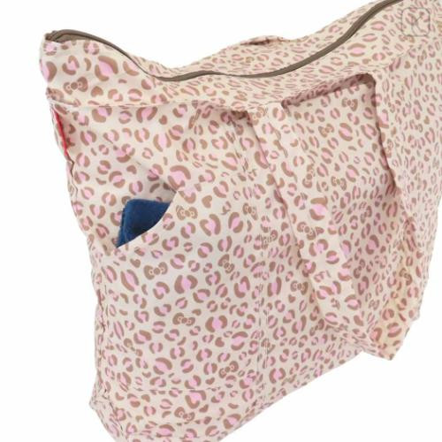 Japan Sanrio Rootote Travel Folding Boston Bag - Hello Kitty : IP.GRD Leopard - 5