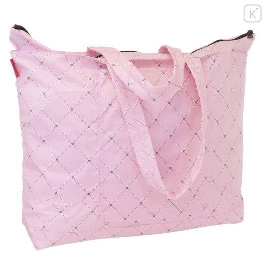 Japan Sanrio Rootote Grande Packable Tote Bag - Hello Kitty : Pink Heart Travel - 2