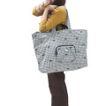 Japan Sanrio Rootote Maxi Packable Tote Bag - Hello Kitty : Black Houndstooth Travel - 6