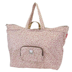 Japan Sanrio Rootote Maxi Packable Tote Bag - Hello Kitty : Leopard Travel