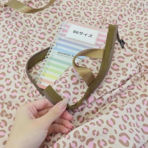 Japan Sanrio Rootote Maxi Packable Tote Bag - Hello Kitty : Leopard Travel - 4