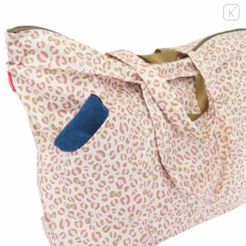 Japan Sanrio Rootote Maxi Packable Tote Bag - Hello Kitty : Leopard Travel - 5