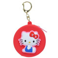 Japan Sanrio Silicone Mini Pouch Keychain - Hello Kitty : 3D Mascot - 1