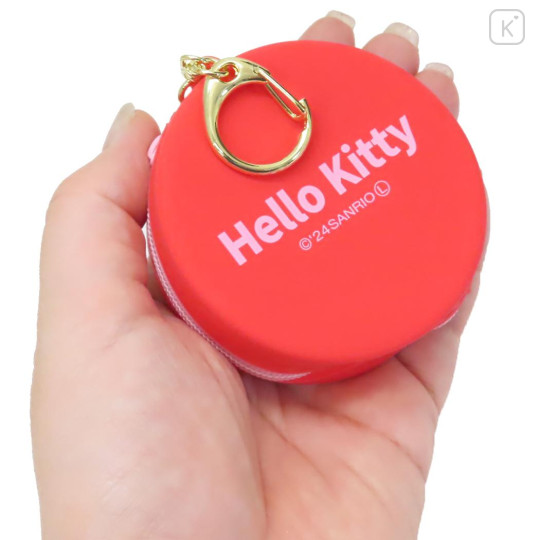 Japan Sanrio Silicone Mini Pouch Keychain - Hello Kitty : 3D Mascot - 2
