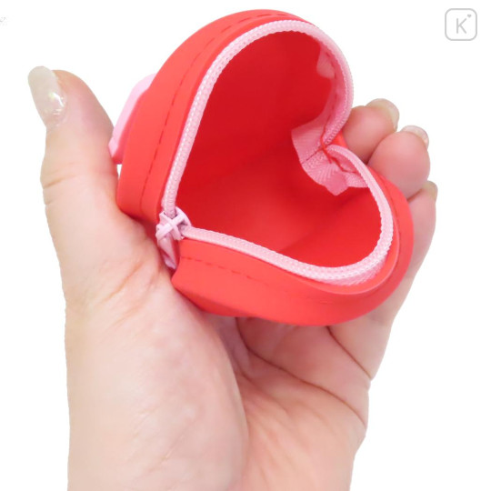 Japan Sanrio Silicone Mini Pouch Keychain - Hello Kitty : 3D Mascot - 3