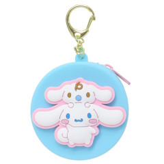 Japan Sanrio Silicone Mini Pouch Keychain - Cinnamoroll / 3D Mascot