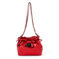 Japan Sanrio Metallic Drawstring Shoulder Bag - Hello Kitty : Red - 1