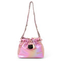 Japan Sanrio Metallic Drawstring Shoulder Bag - Hello Kitty : Pink - 1