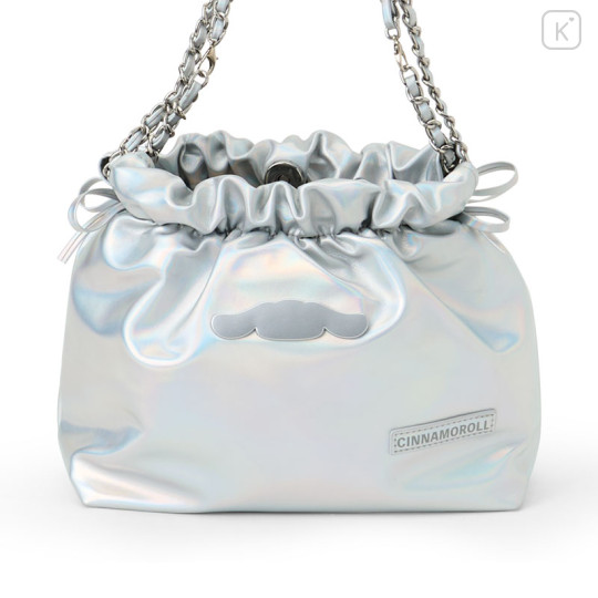 Japan Sanrio Metallic Drawstring Shoulder Bag - Cinnamoroll - 2