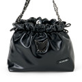 Japan Sanrio Metallic Drawstring Shoulder Bag - Kuromi - 2