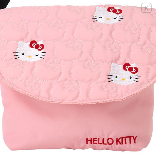 Japan Sanrio Quilted Shoulder Bag - Hello Kitty : Pink - 4