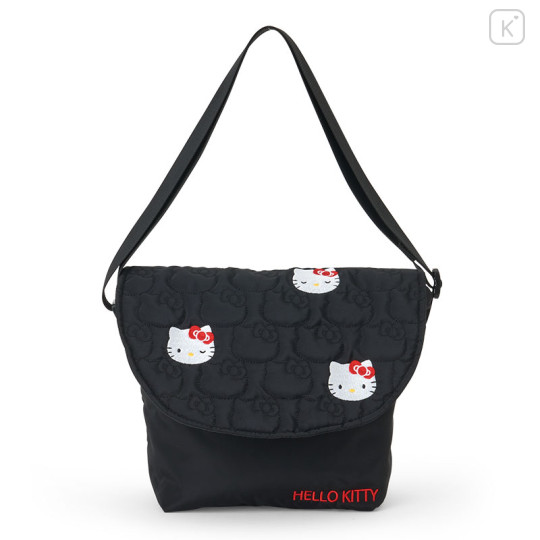 Japan Sanrio Quilted Shoulder Bag - Hello Kitty : Black - 1