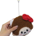 Japan Monchhichi × Sanrio Fluffy Pass Case Card Holder - Hello Kitty - 4